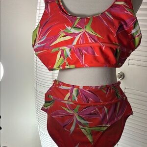 Tropical Red Bikini Set